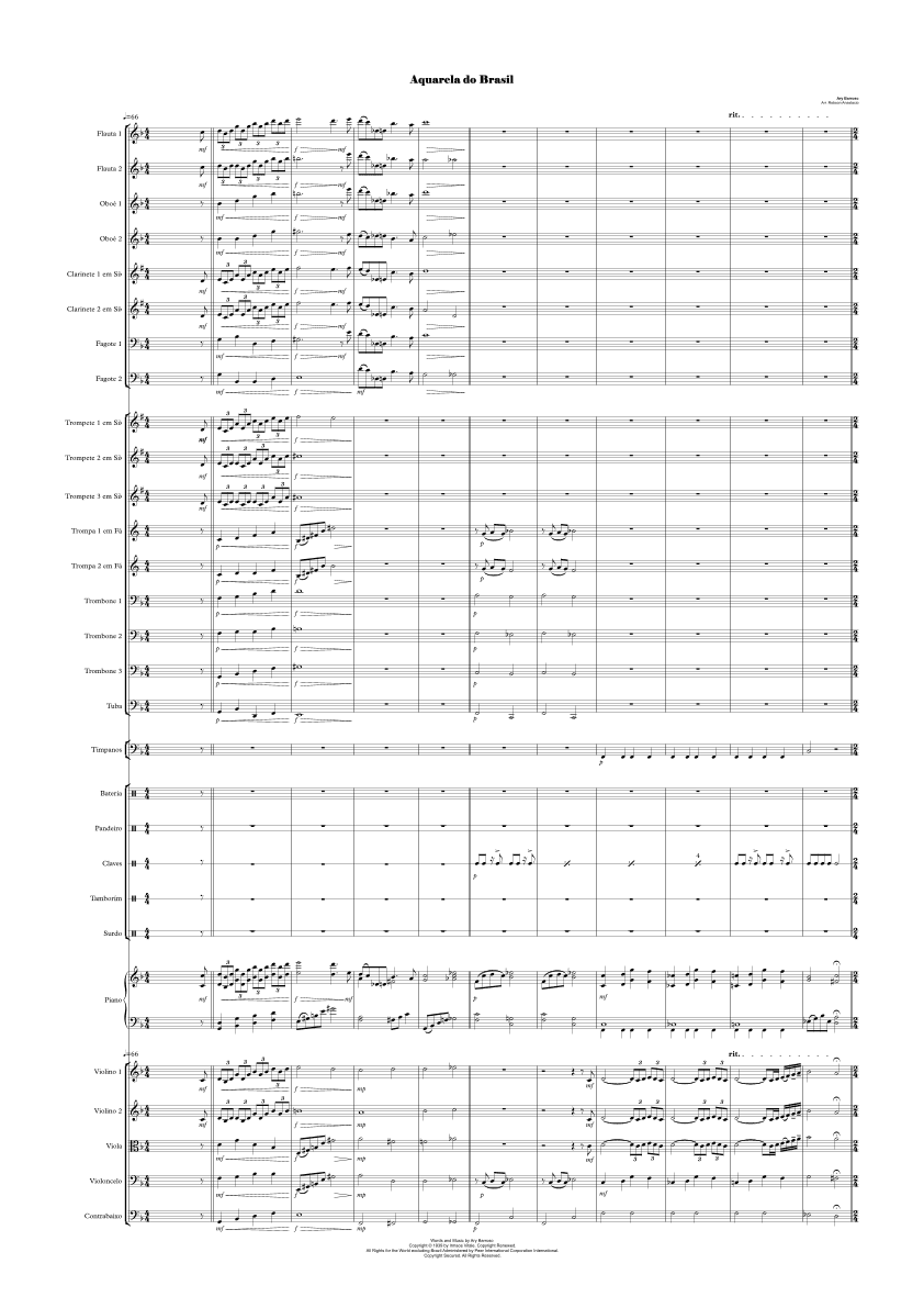 Aquarela Brasileira (aquarela Do Brasil) (brasil) (arr. Robson Anastácio)