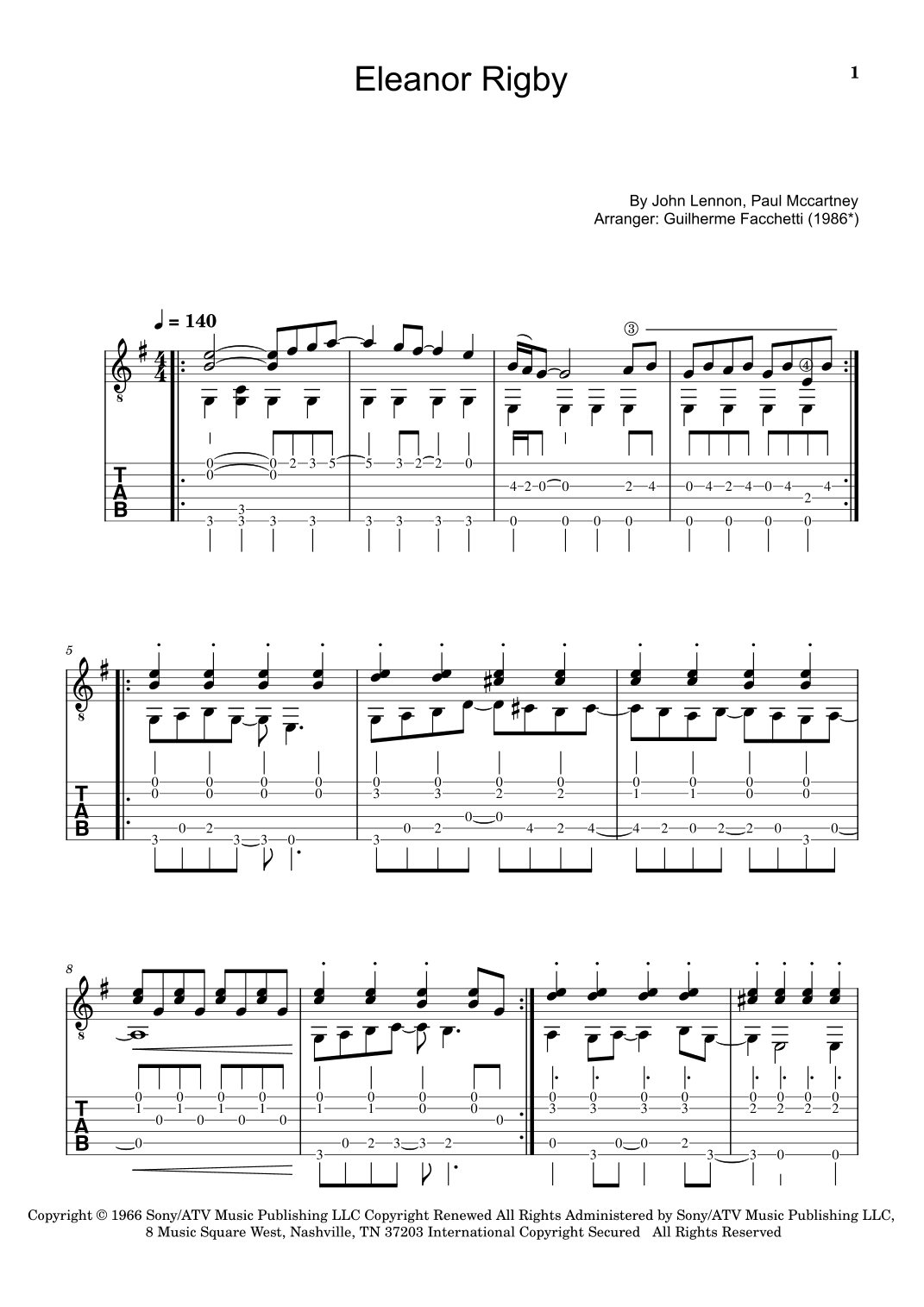 Eleanor Rigby (arr. Guilherme Facchetti Ribeiro)