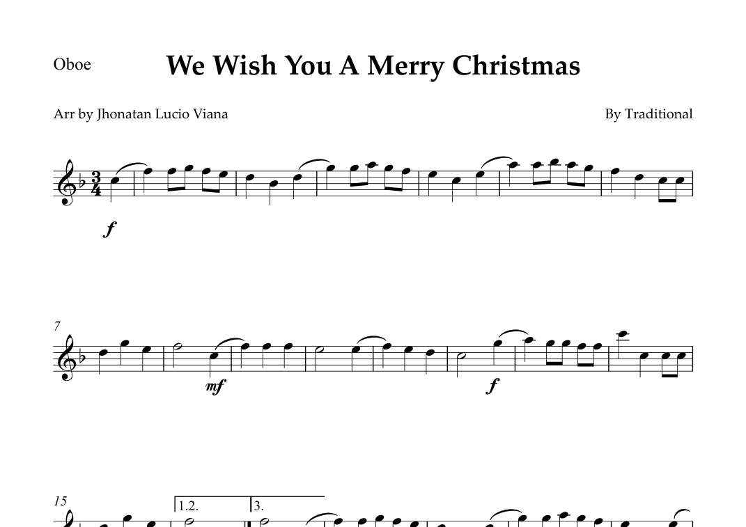 We Wish You A Merry Christmas (arr. Jhonatan Lucio Viana)