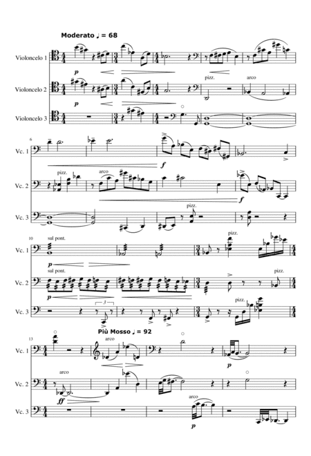 Trio for Three Celli (2012)