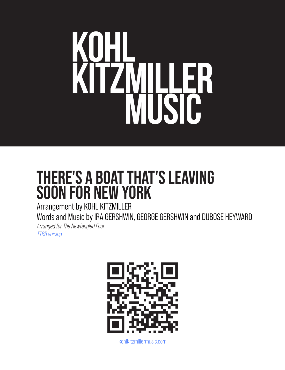There's A Boat Dat's Leavin' Soon For New York (arr. Kohl Kitzmiller)