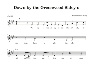 Down By the Greenwood Sidey-o (arr. Riverside Guitar School)