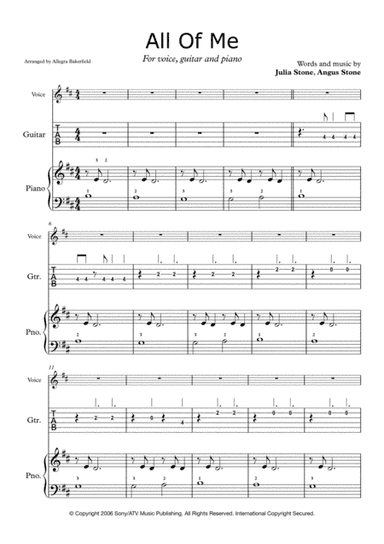 All Of Me (arr. Allegra Bakerfield)