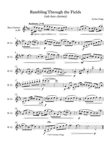 Rambling Through the Fields (solo bass clarinet)