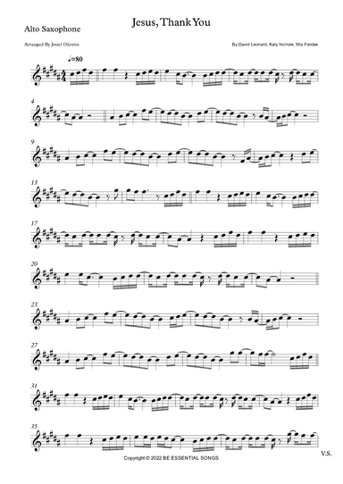 Jesus, Thank You (arr. Josiel Oliveira)