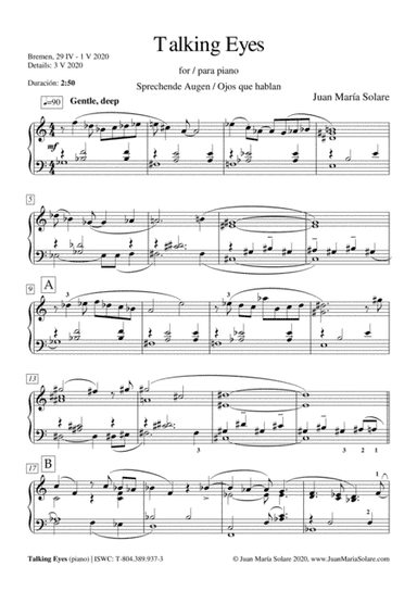 Talking Eyes [piano solo]