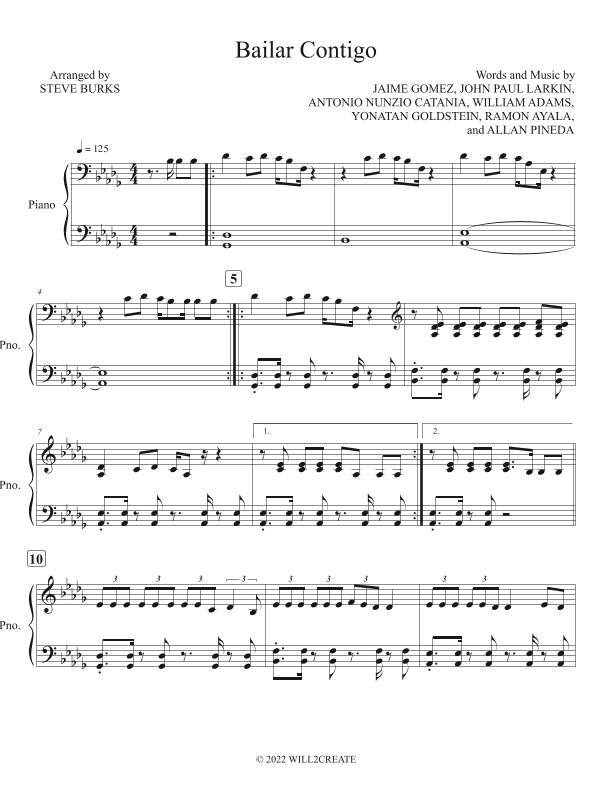 Bailar Contigo (arr. Steve Burks)