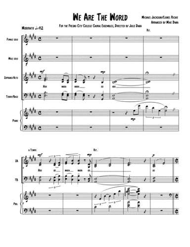We Are The World (arr. Mike Dana)