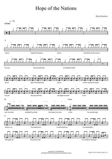 Hope Of The Nations (arr. COPYDRUM)