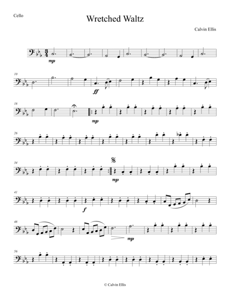 Wretched Waltz (Cello Part)