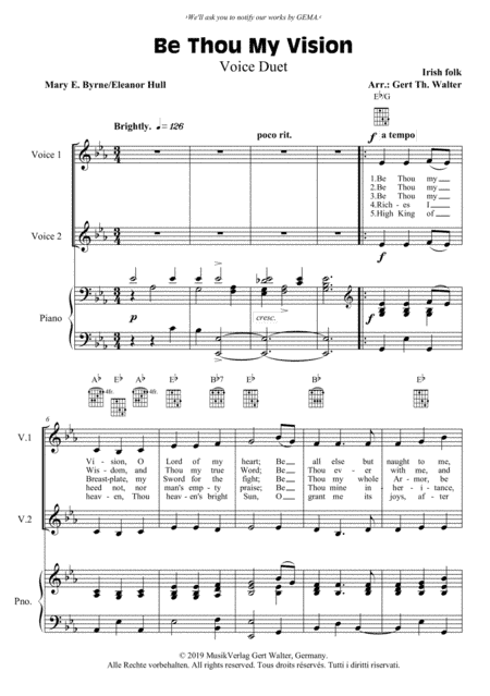 Be Thou My Vision (arr. Gert Th. Walter)