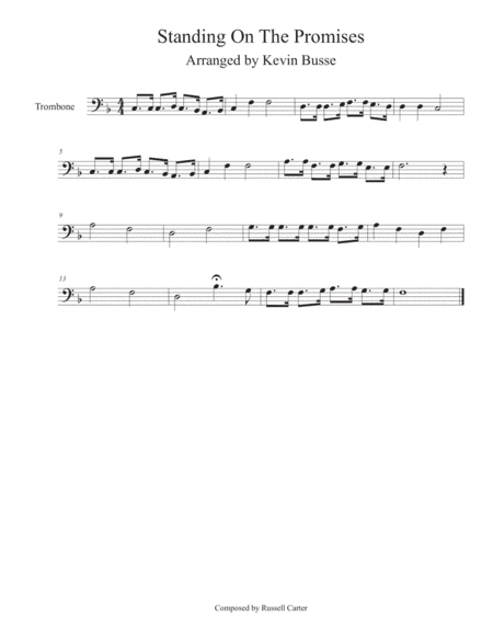 Standing On The Promises - Trombone (arr. Kevin Busse)