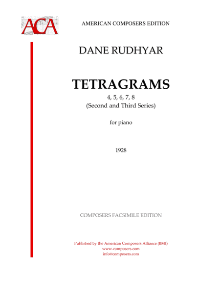 [Rudhyar] Tetragrams 4, 5, 6, 7, 8, (Second and Third Series)