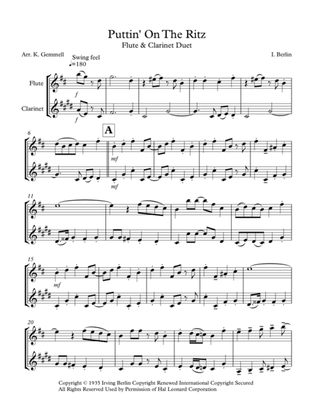 Puttin' On The Ritz (arr. K. Gemmell)