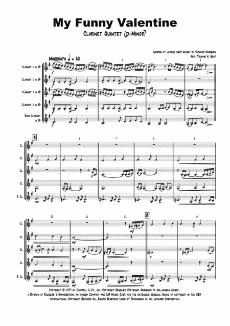 My Funny Valentine (arr. Thomas H. Graf)