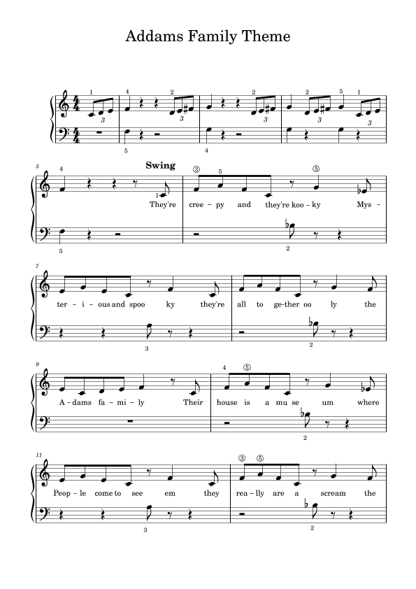 Addams Family Theme (arr. Gillian McCoy)