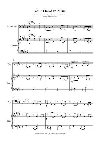 Your Hand In Mine (arr. Matthew pyeon)