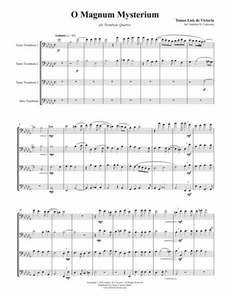 O Magnum Mysterium (arr. Andrew Converse)