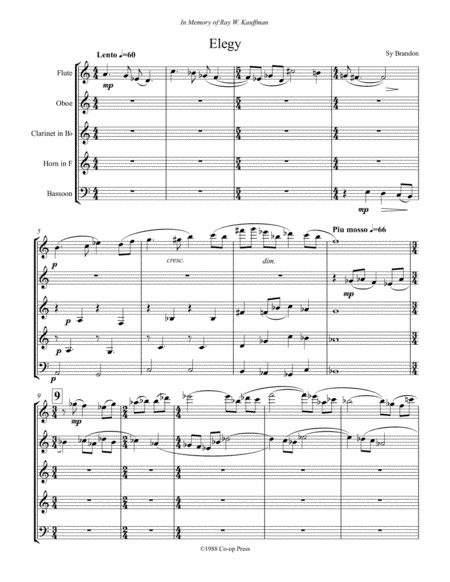 Elegy for Woodwind Quintet