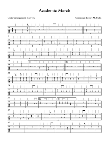 Academic March - tab (arr. John Trie)