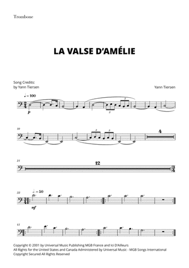 La Valse D'amelie (arr. Cadenza Editions)