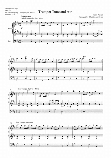 Trumpet Tune and Air arranged for Organ Solo (arr. Christopher Evans)