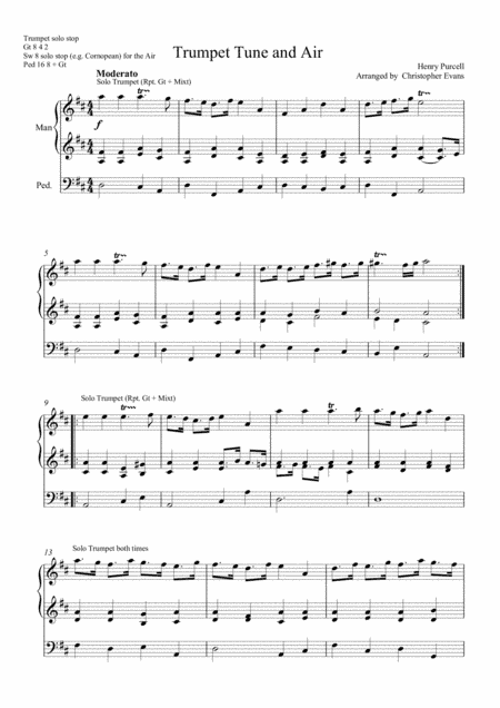 Trumpet Tune and Air arranged for Organ Solo (arr. Christopher Evans)
