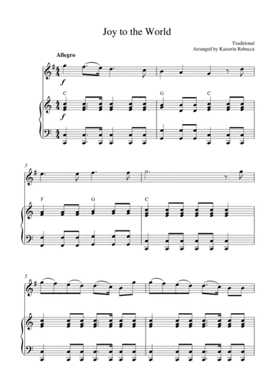 Joy to the World (arr. Kaiserin Rebecca)