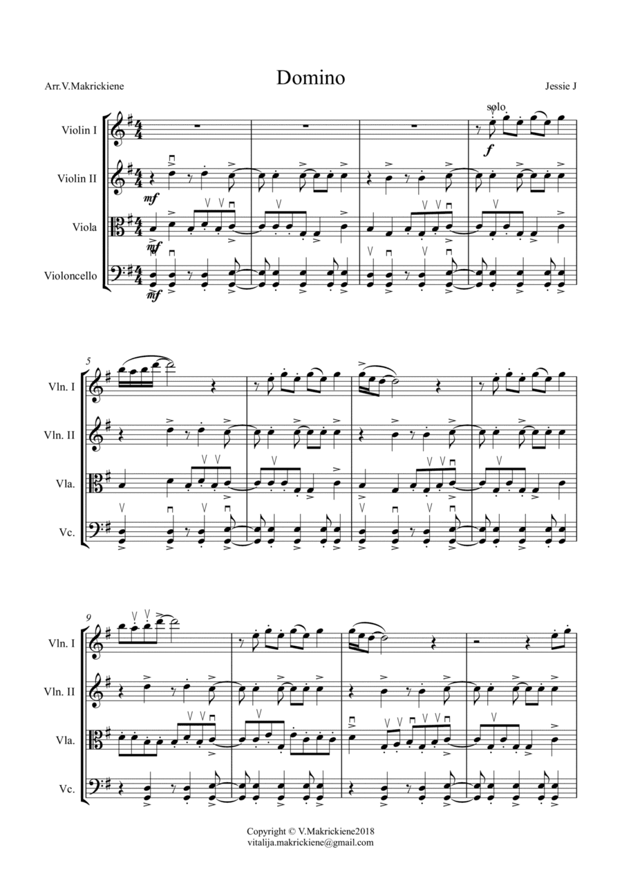 Domino (arr. Vitalija Makrickiene)