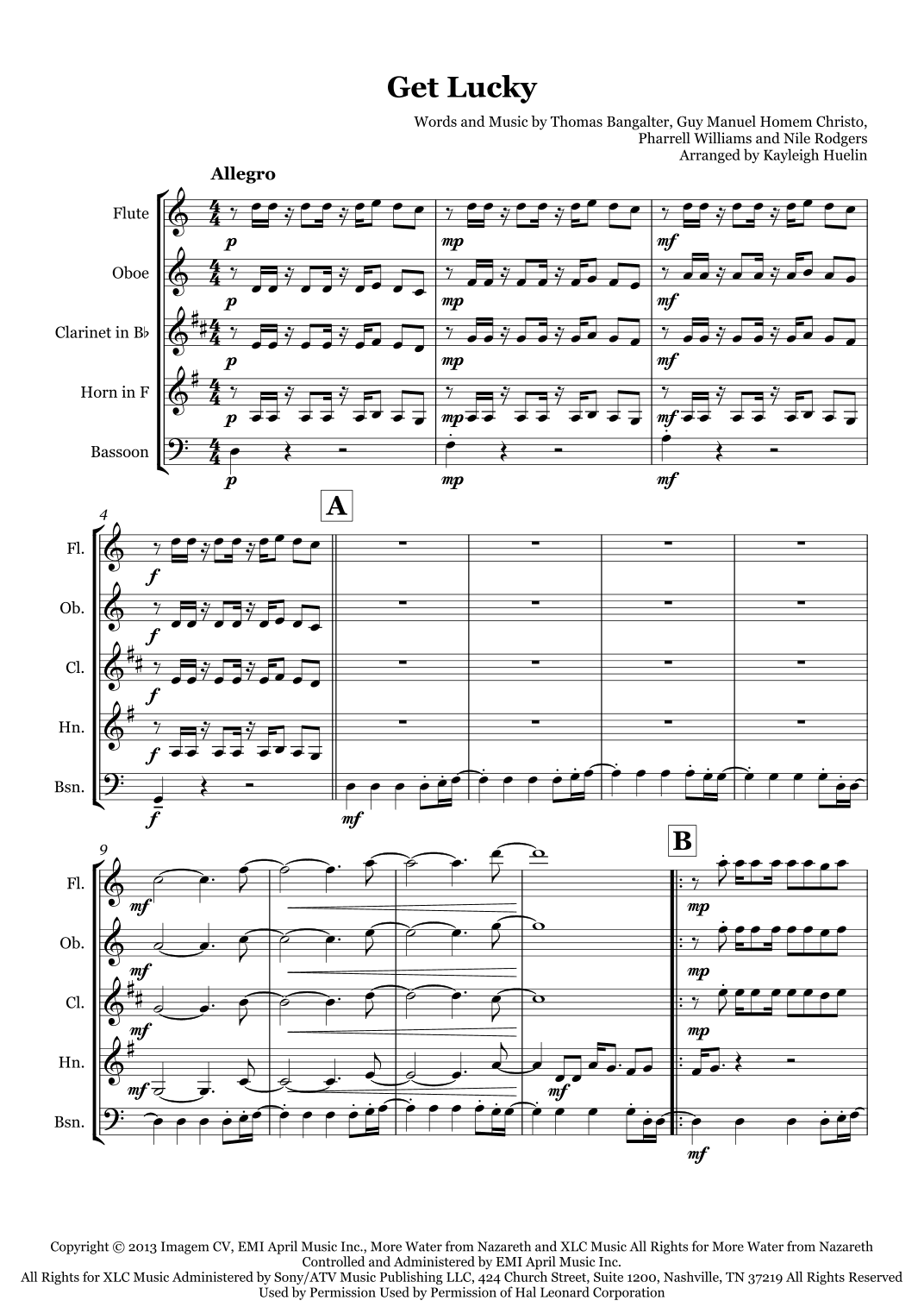 Get Lucky (arr. Kayleigh Huelin)