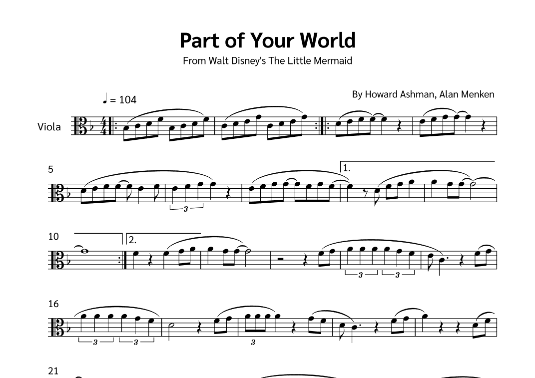 Part Of Your World (arr. Jackson Spindler)