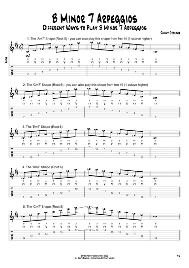 B Minor 7 Arpeggios (5 Ways to Play)