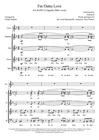 I'm Outta Love (arr. Caitlin Stephen)