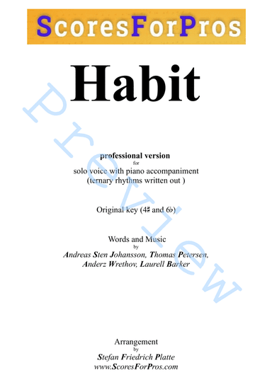 Habit (arr. Stefan Friedrich Platte)