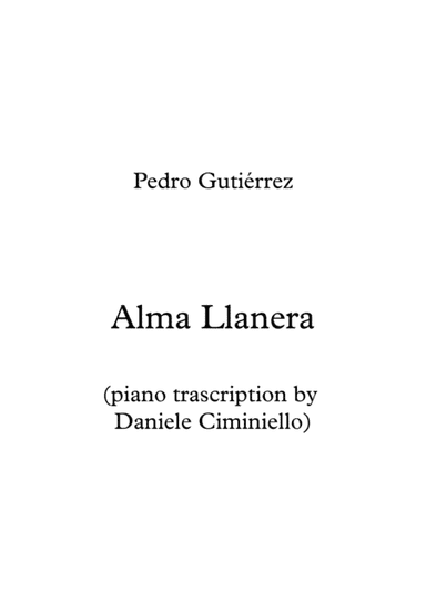 Alma Llanera (arr. Daniele Ciminiello)