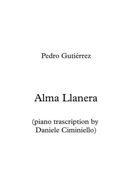 Alma Llanera (arr. Daniele Ciminiello)