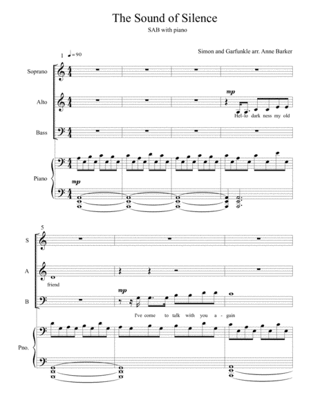 The Sound Of Silence (arr. Anne Barker)