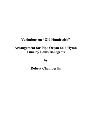 Variations on "Old Hundredth" (arr. Robert Chamberlin)