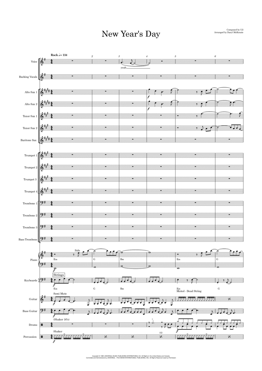 New Year's Day (arr. Daryl McKenzie)
