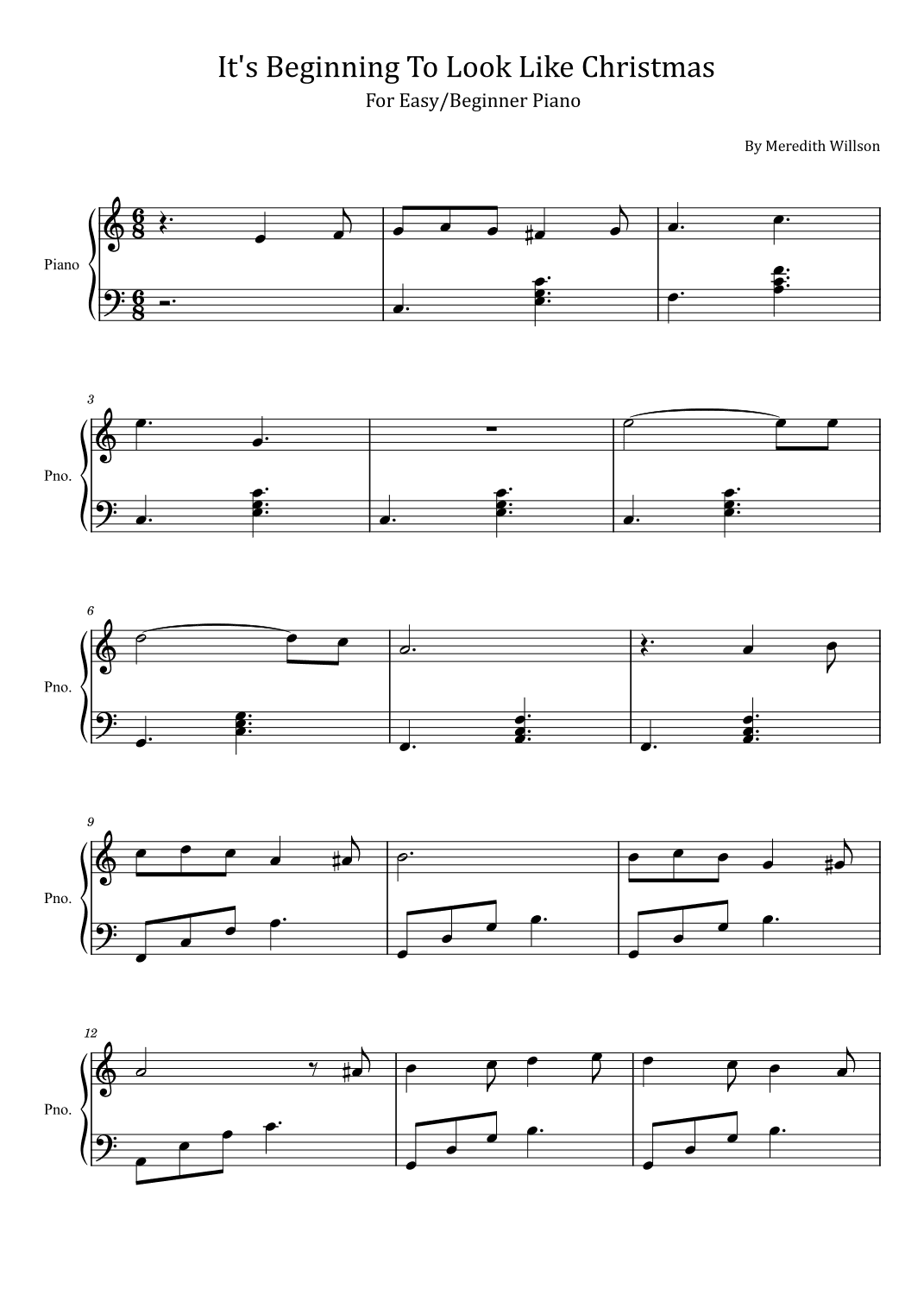 It's Beginning To Look Like Christmas (arr. poon)