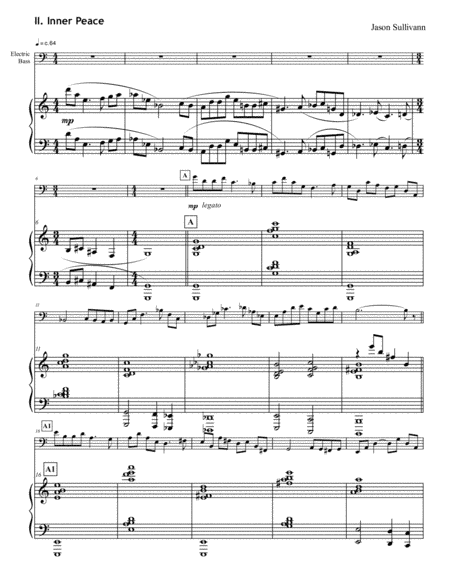 Sonata for Electric Bass and Piano - 2nd Mvt. only
