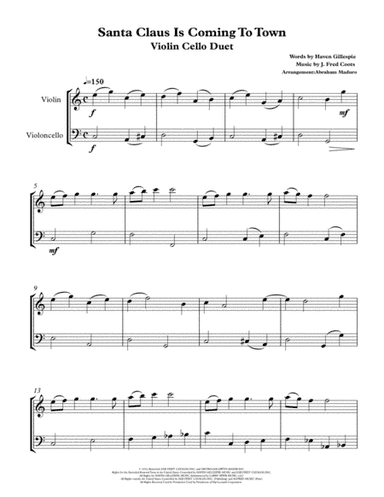 Santa Claus Is Comin' To Town (arr. Abraham Maduro)