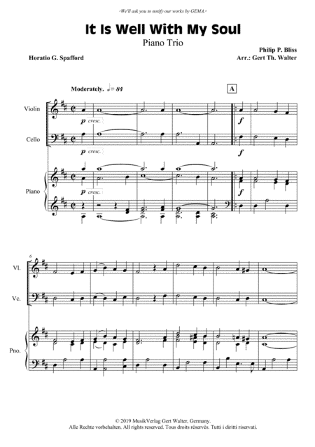 It Is Well With My Soul (arr. Gert Th. Walter)