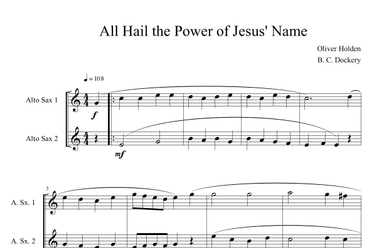 All Hail the Power of Jesus' Name (Alto Sax Duet) (arr. B. C. Dockery)