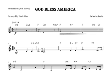 God Bless America ® (arr. Valdir Maia)