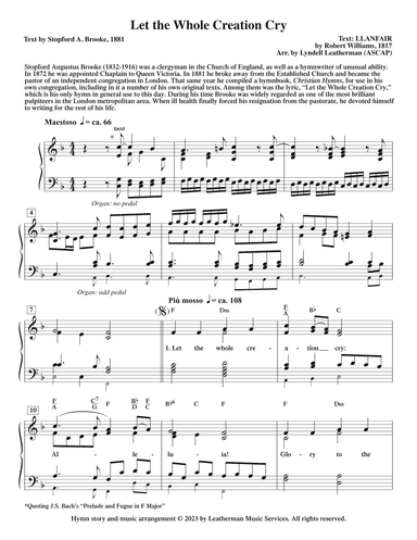 Let the Whole Creation Cry (arr. Lyndell Leatherman)