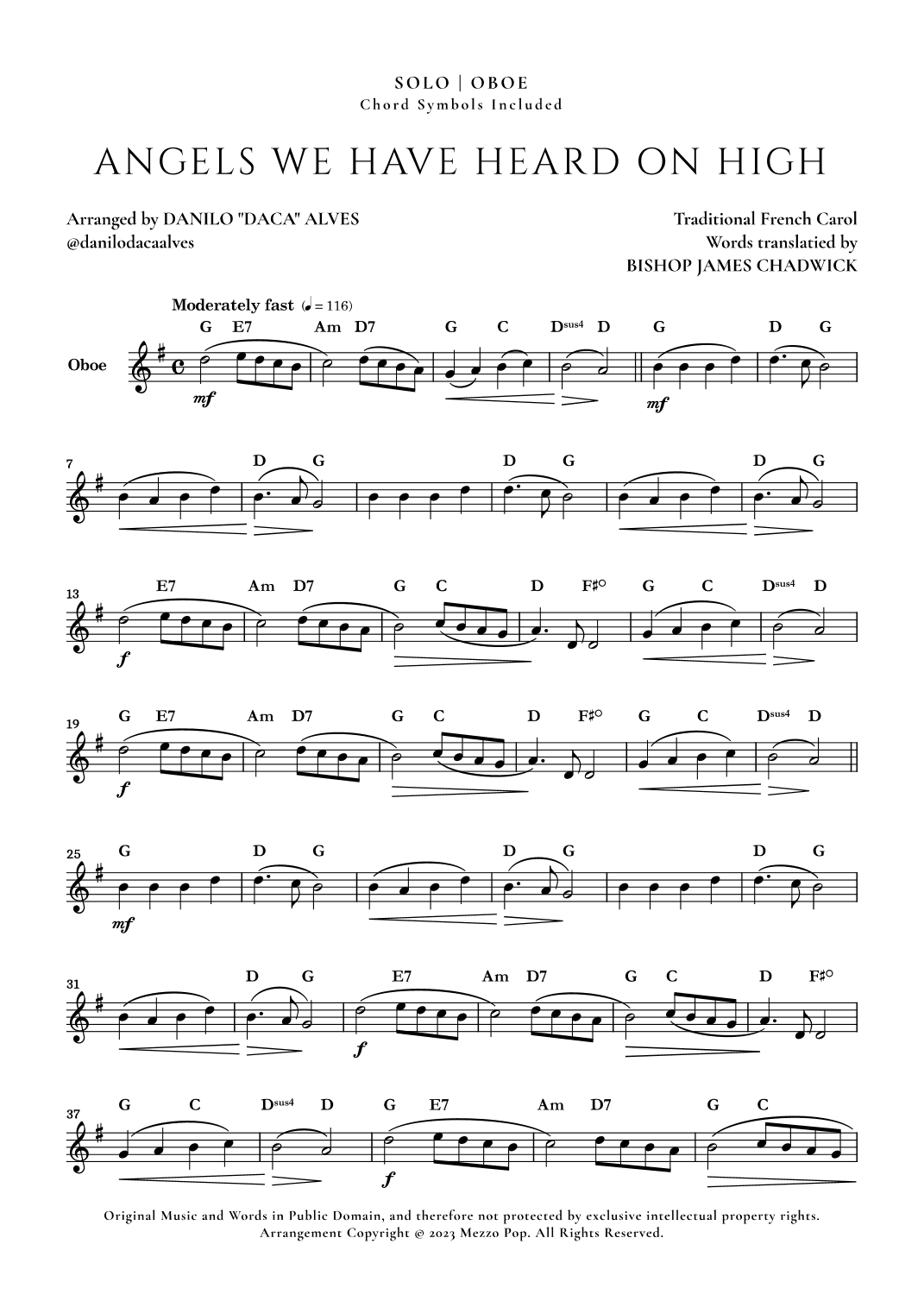 Angels We Have Heard On High (arr. Danilo "Daca" Alves)