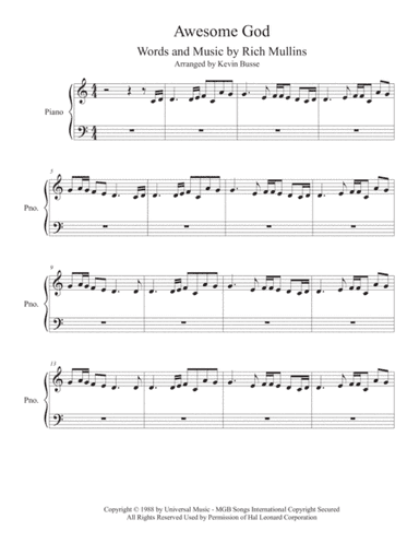 Awesome God (arr. Kevin Busse)