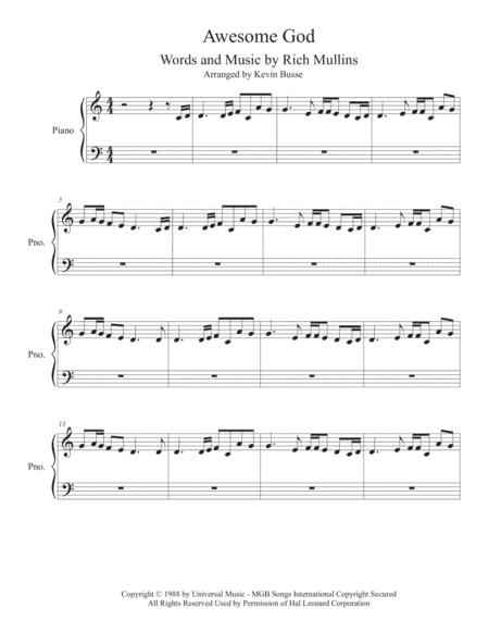Awesome God (arr. Kevin Busse)