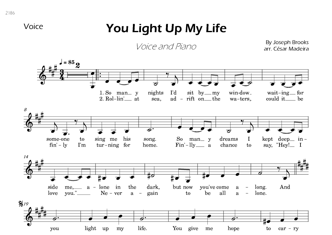 You Light Up My Life (arr. César Madeira)
